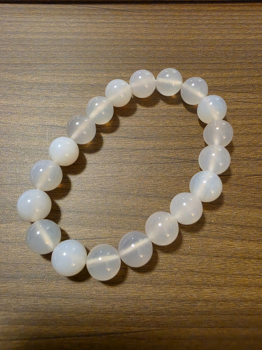 White Calcite 10mm Beaded Stretch Bracelet - Elegant Women’s Jewelry